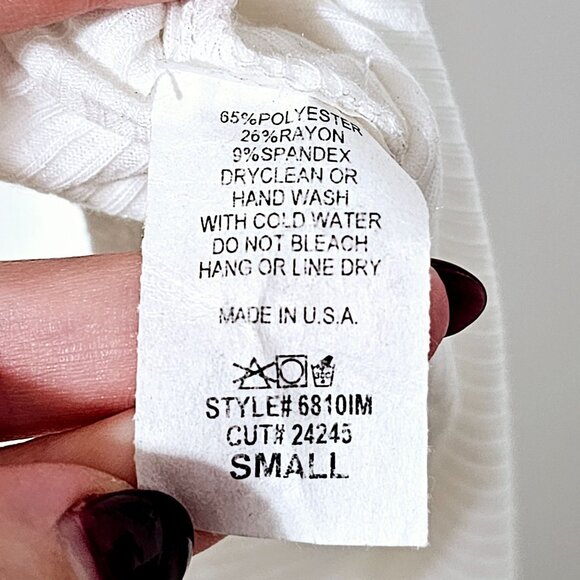 Sexy White Sleeveless Crisscross Halter Bodysuit Small ~TT39.5 - Picture 3 of 4